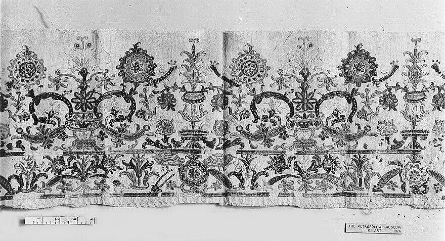 Portion of a dress border — Unknown