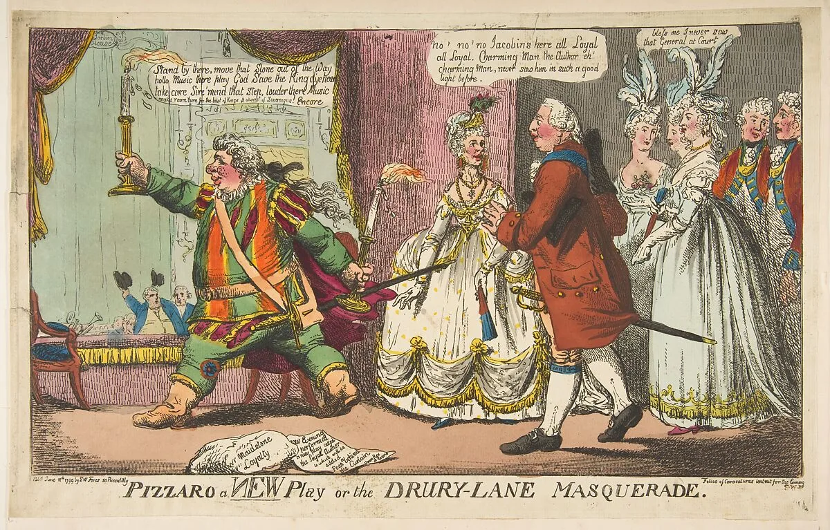 Pizzaro a New Play or the Drury-Lane Masquerade — S. W. Fores|Anonymous, British, 18th century