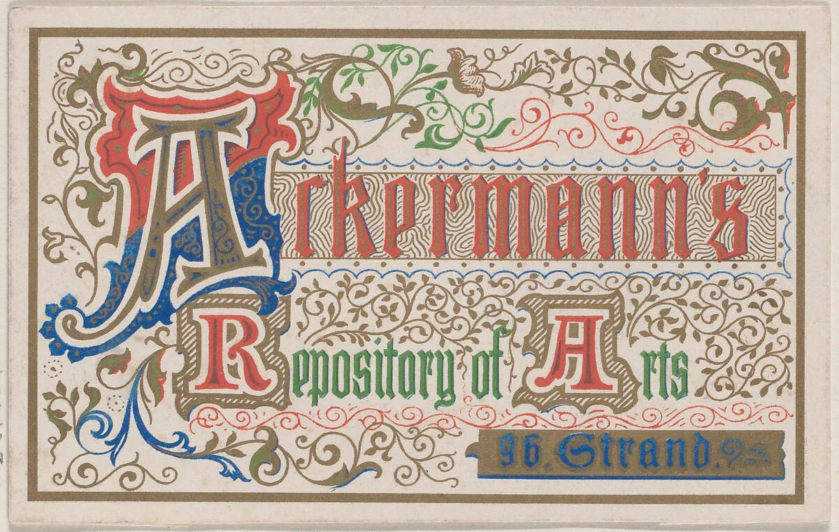 Trade Card for Ackerman's Repository of Arts — Anonymous, British, 19th century