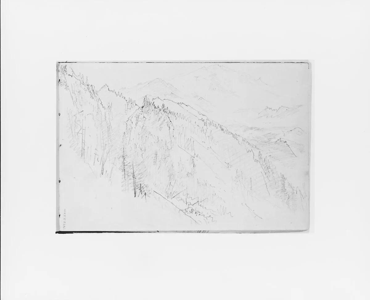 Mountainside (from Sketchbook X) — William Trost Richards