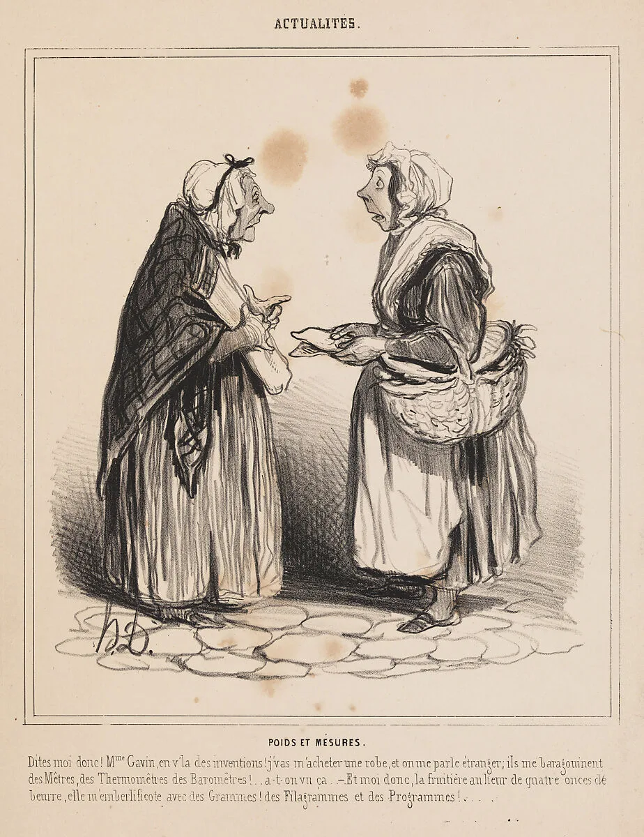 Poids et mesures, from Actualités — Honoré Daumier