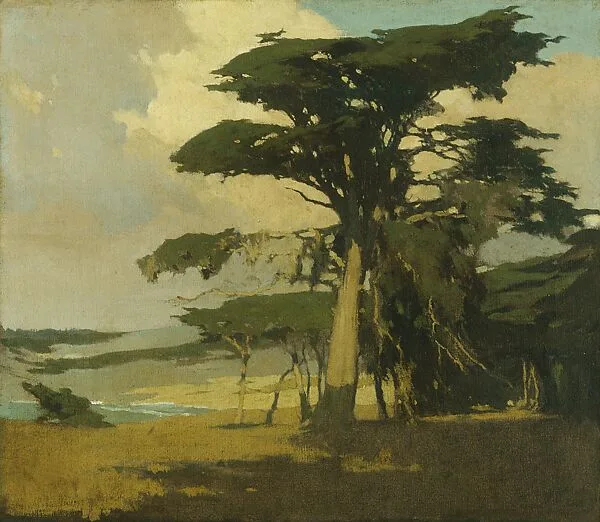 Afternoon among the Cypress — Arthur Frank Mathews