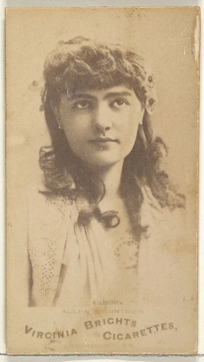 Calanie, from the Actors and Actresses series (N45, Type 1) for Virginia Brights Cigarettes — Allen & Ginter