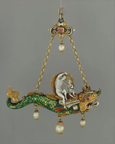 Pendant with Venus and Cupid on a Dolphin — Reinhold Vasters|Alfred André