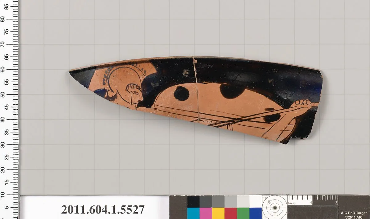 Terracotta rim fragment of a kylix (drinking cup) — Unknown