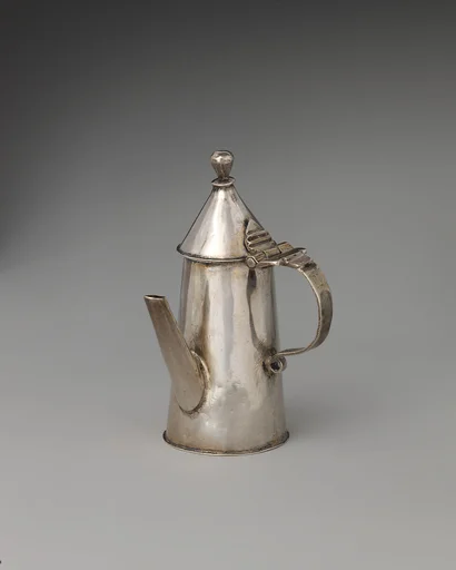 Miniature coffeepot with hinged cover