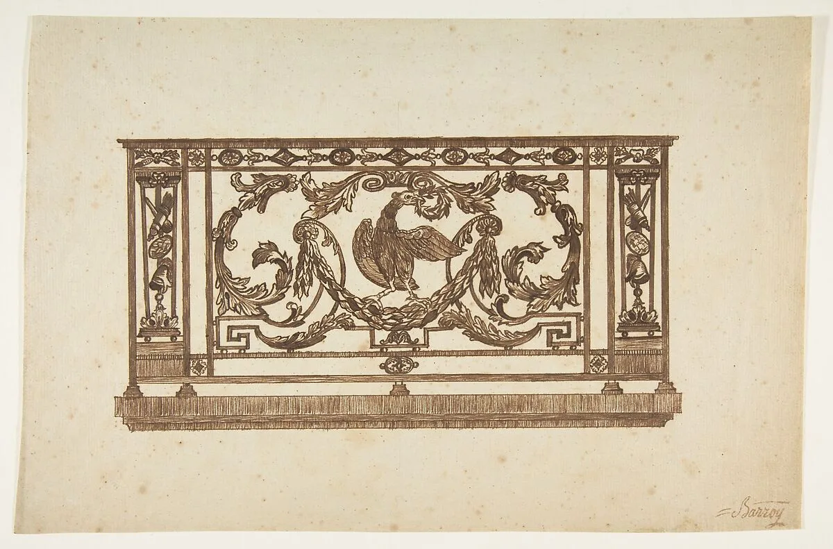 Design for an Iron Railing — Anonymous, French, 18th century