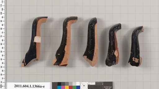 Terracotta fragments of kylikes (drinking cups)