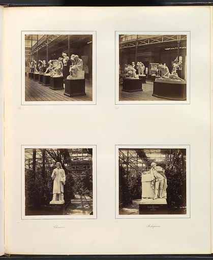 [Roman Court with Sculptures of Posidonius and Wounded Gladiator; Sculpture of Geoffrey Chaucer by Marshall; Sculpture of Shakespeare by Roubilliac]