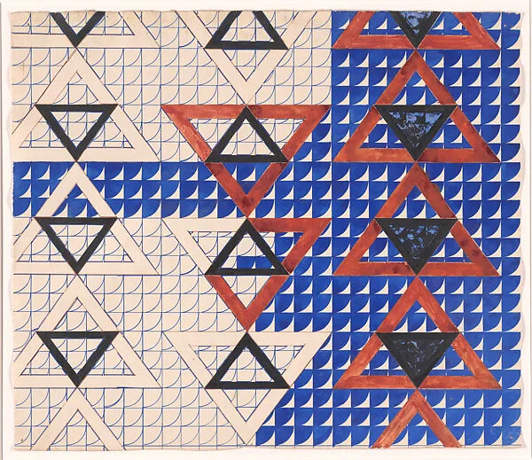 Design for a Geometric Pattern (likely for textile) — Liubov Popova