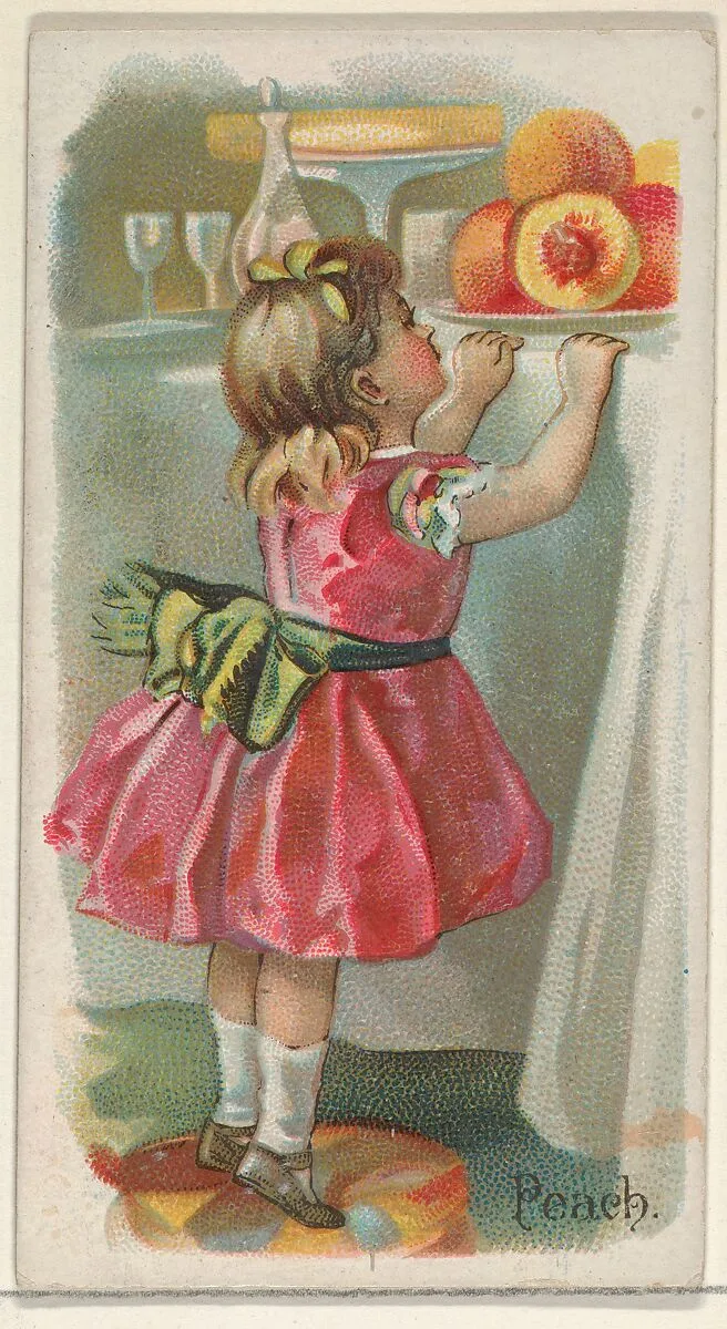 Peach, from the Fruits series (N12) for Allen & Ginter Cigarettes Brands — Allen & Ginter|George S. Harris & Sons