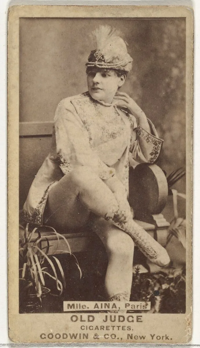 Mlle. Aina, Paris, from the Actors and Actresses series (N171) for Old Judge Cigarettes — Goodwin & Company