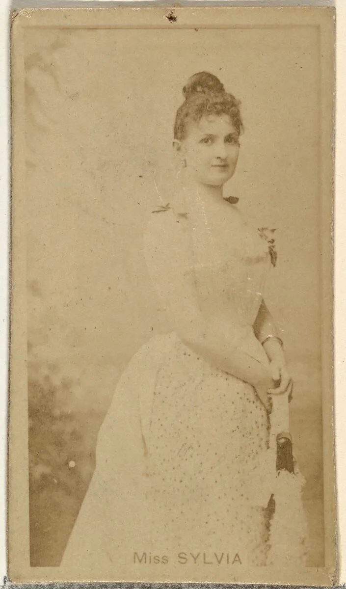 Miss Sylvia, from the Actors and Actresses series (N145-8) issued by Duke Sons & Co. to promote Duke Cigarettes — W. Duke, Sons & Co.|American Tobacco Company