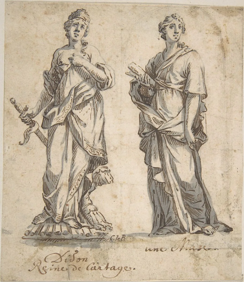 Dido Reine de Cartage/ une Muse — Anonymous, French, 17th century