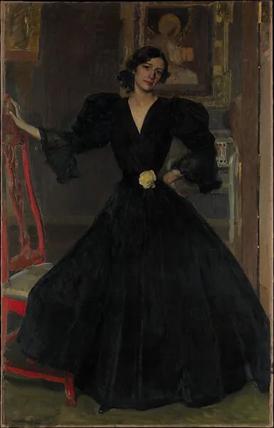 Señora de Sorolla (Clotilde García del Castillo, 1865–1929) in Black — Joaquín Sorolla y Bastida