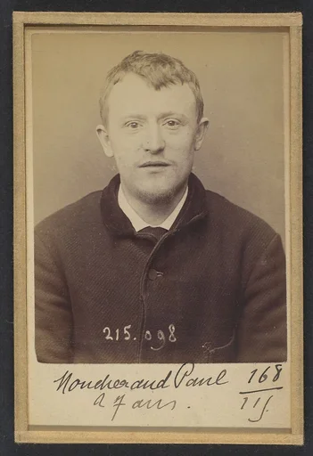 Moucheraud. Pierre, Yves. 27 ans, né à Paris IVe. Imprimeur. Anarchiste. 4/3/94.