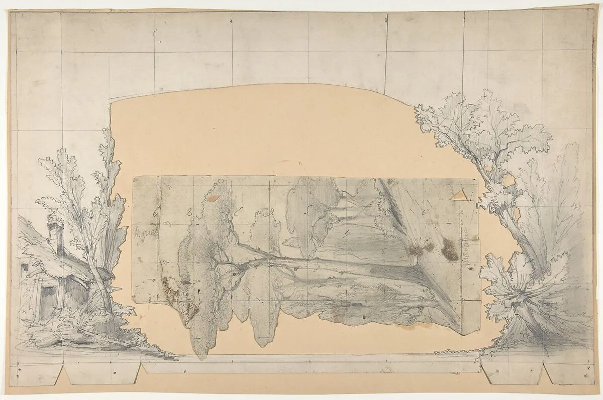 Design for a Stage Set at the Opéra, Paris — Eugène Cicéri