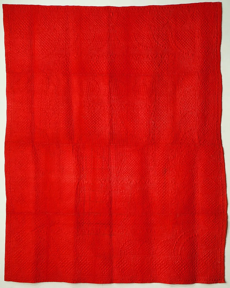 Quilt, wholecloth calamanco — Unknown