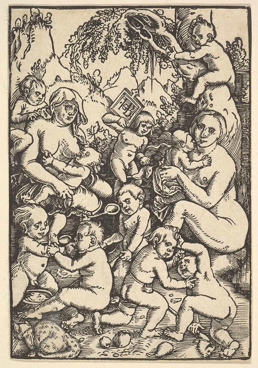 Two Mothers with Children (Die Kinderaue) — Hans Baldung (called Hans Baldung Grien)