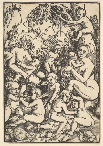 Two Mothers with Children (Die Kinderaue)