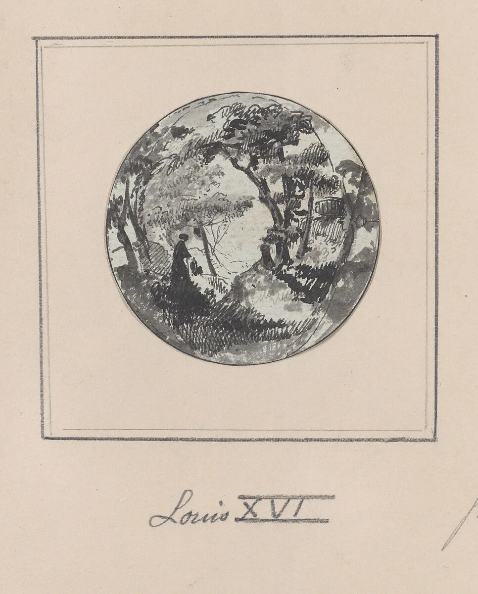 Landscape with a hidden silhouette of Louis XVI — Louis XVI, King of France|Anonymous