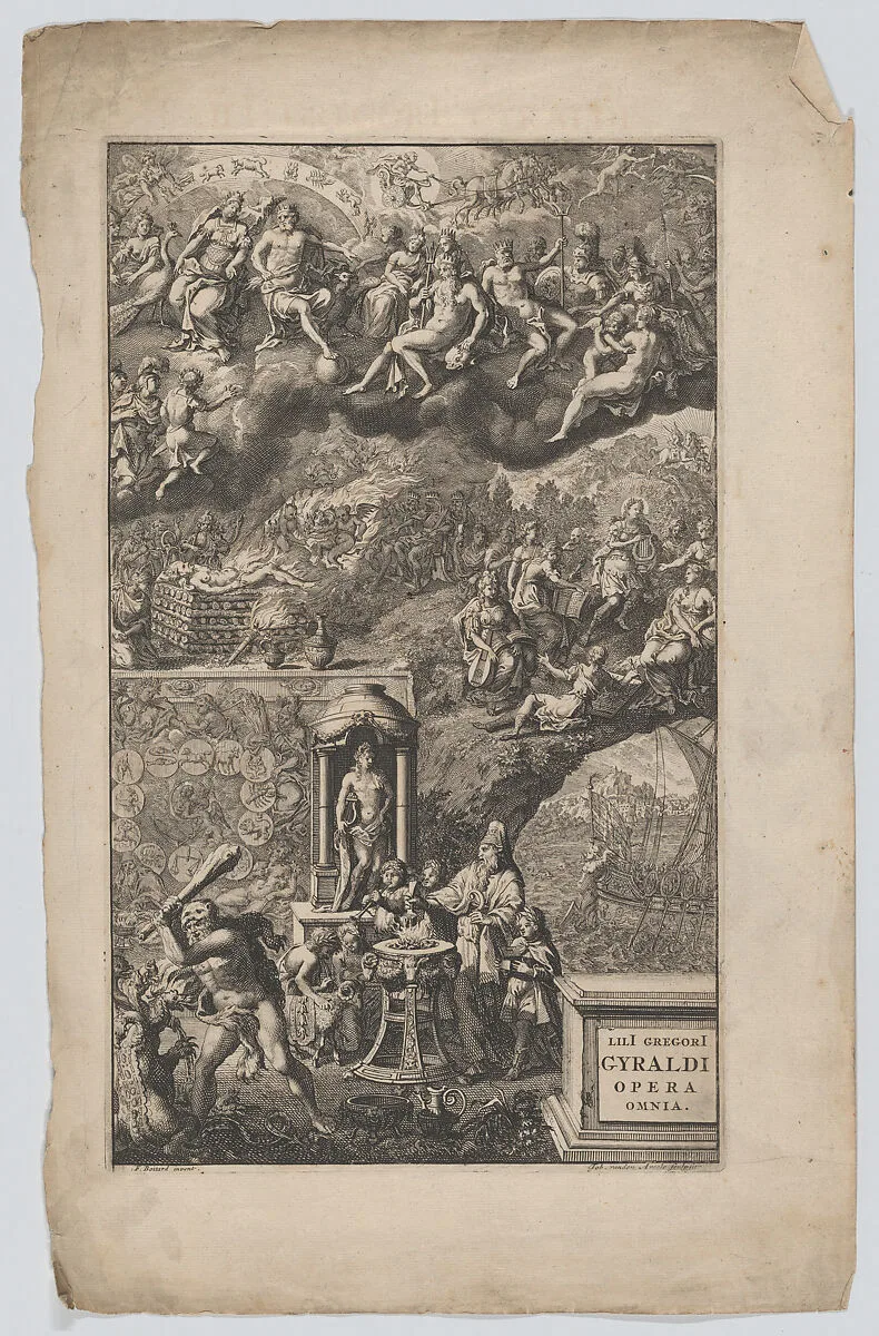 Frontispiece for 'Lili Guegori Gyraldi Opera Omnia' — François Boitard|Jan van den Aveelen