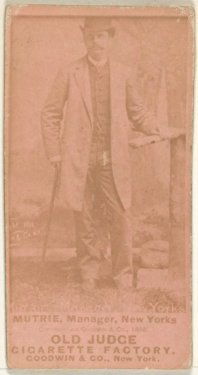James J. Mutrie, Manager, New York, from the Old Judge series (N172) for Old Judge Cigarettes — Goodwin & Company