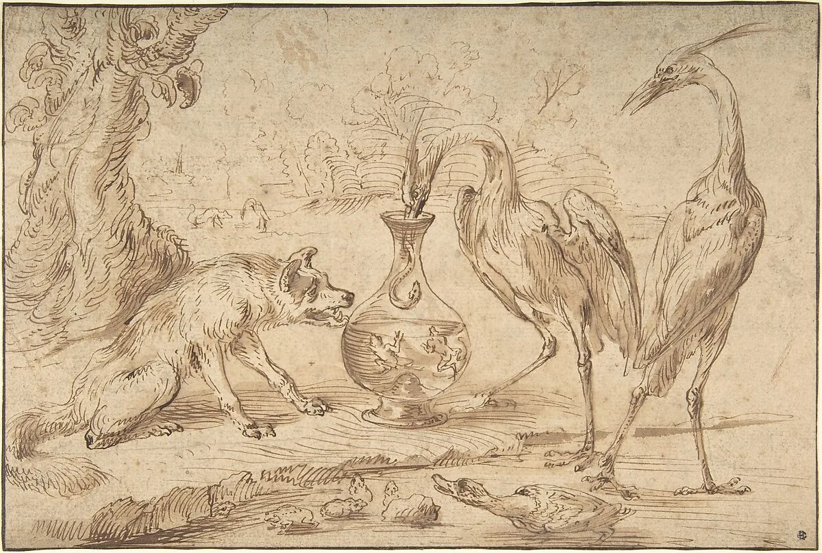 Fox With Two Herons — Frans Snyders