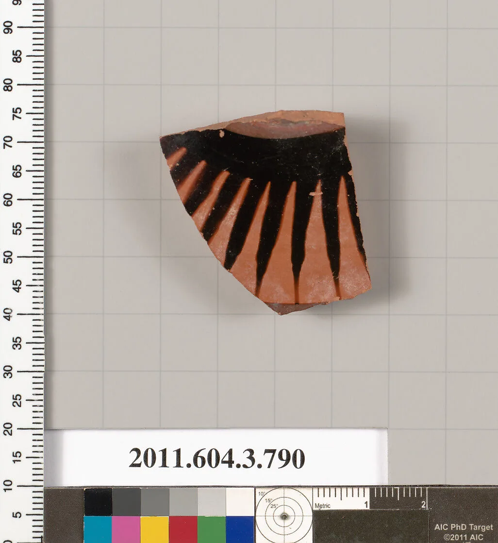 Terracotta fragment of a lid — Unknown