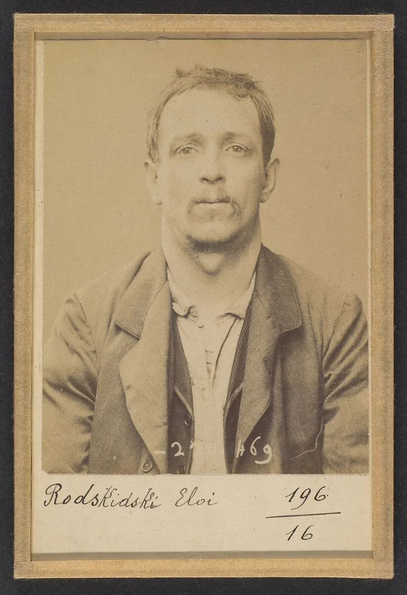 Rodskidski. Eloi, Jean-Baptiste. 37 ans, né à Paris Xlle 13/12/56. Mécanicien. Anarchiste. 2/7/94 — Alphonse Bertillon