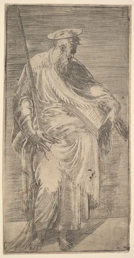 Saint Paul holding a sword and a book, from Christ and the Apostles