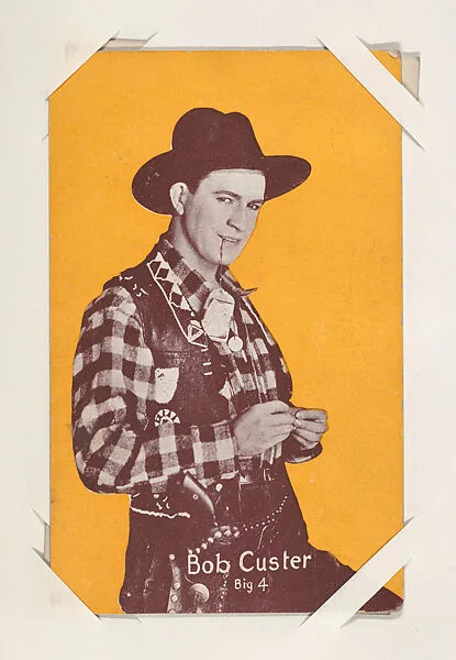 Bob Custer from Western Stars or Scenes Exhibit Cards series (W412) — Unknown