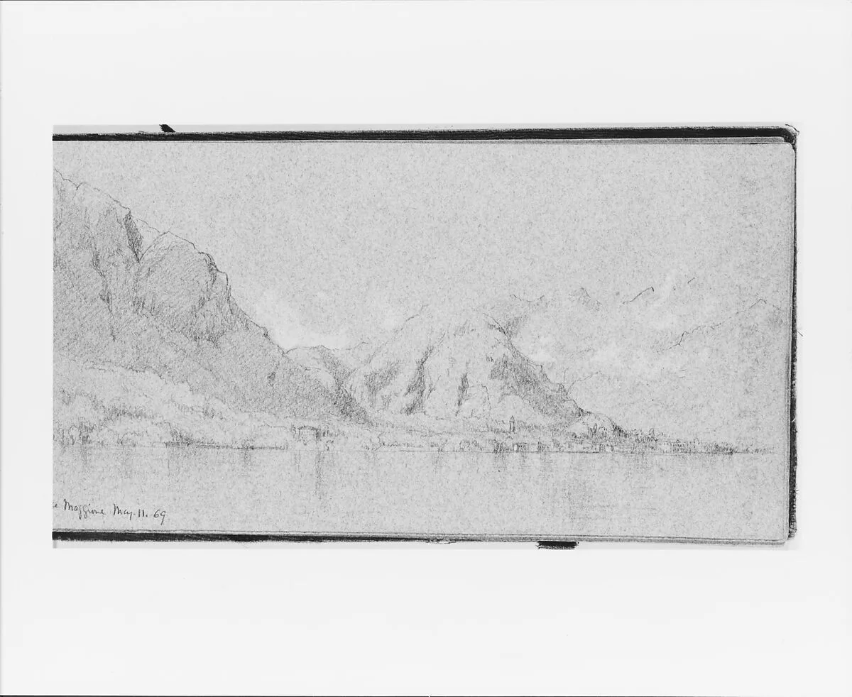 Lake Maggiore, May 11, 1869 (recto, from Sketchbook) — Jervis McEntee