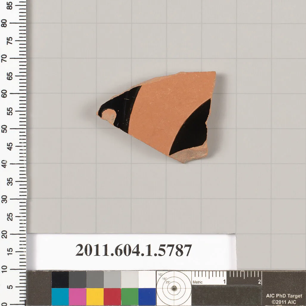 Terracotta fragment of a kylix: eye-cup (drinking cup) — Unknown