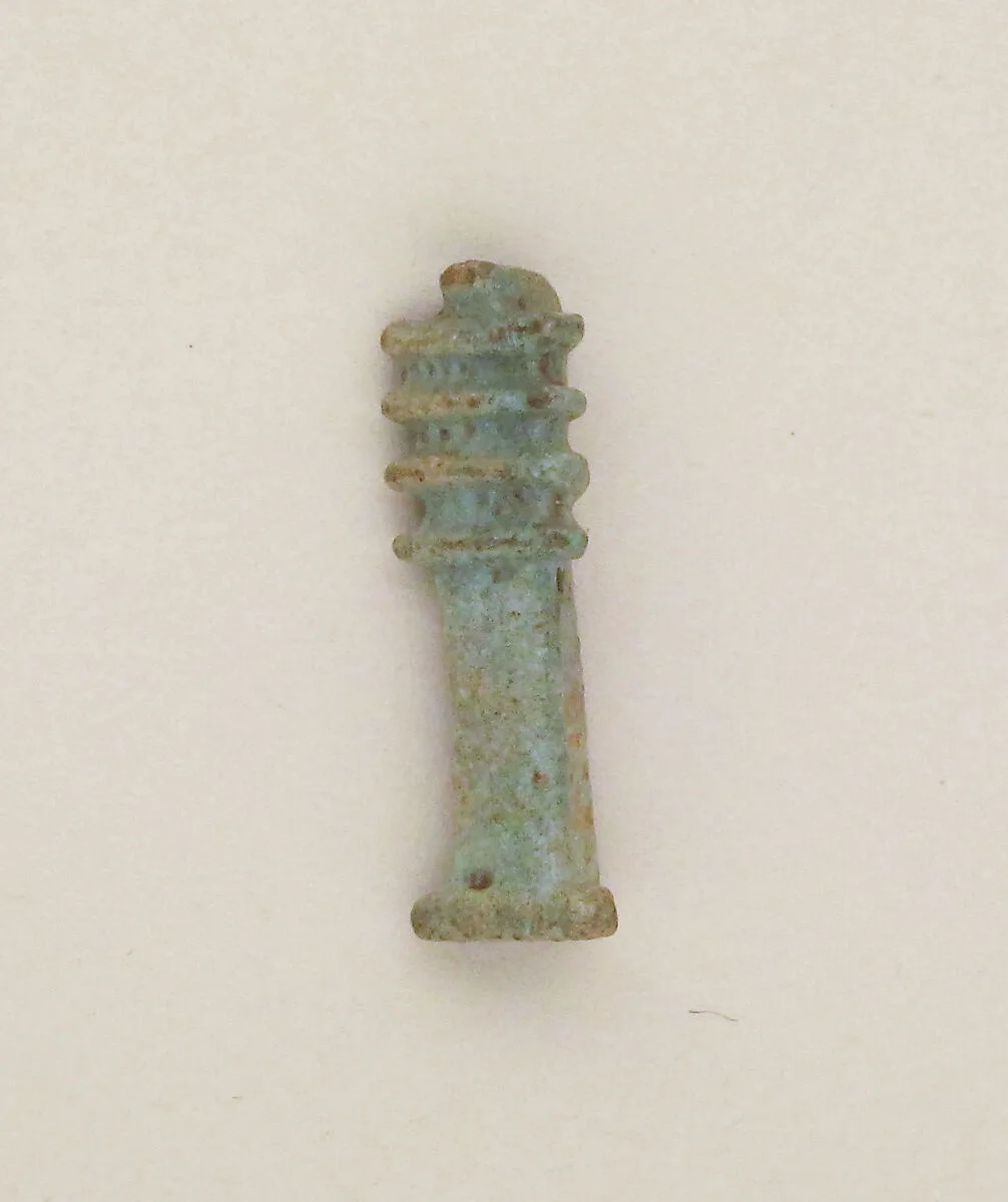 Amulet pendant, djed sign — Unknown