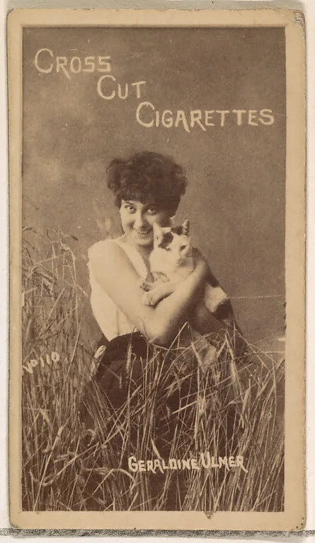 Card Number 110, Geraldine Ulmer, from the Actors and Actresses series (N145-1) issued by Duke Sons & Co. to promote Cross Cut Cigarettes — W. Duke, Sons & Co.
