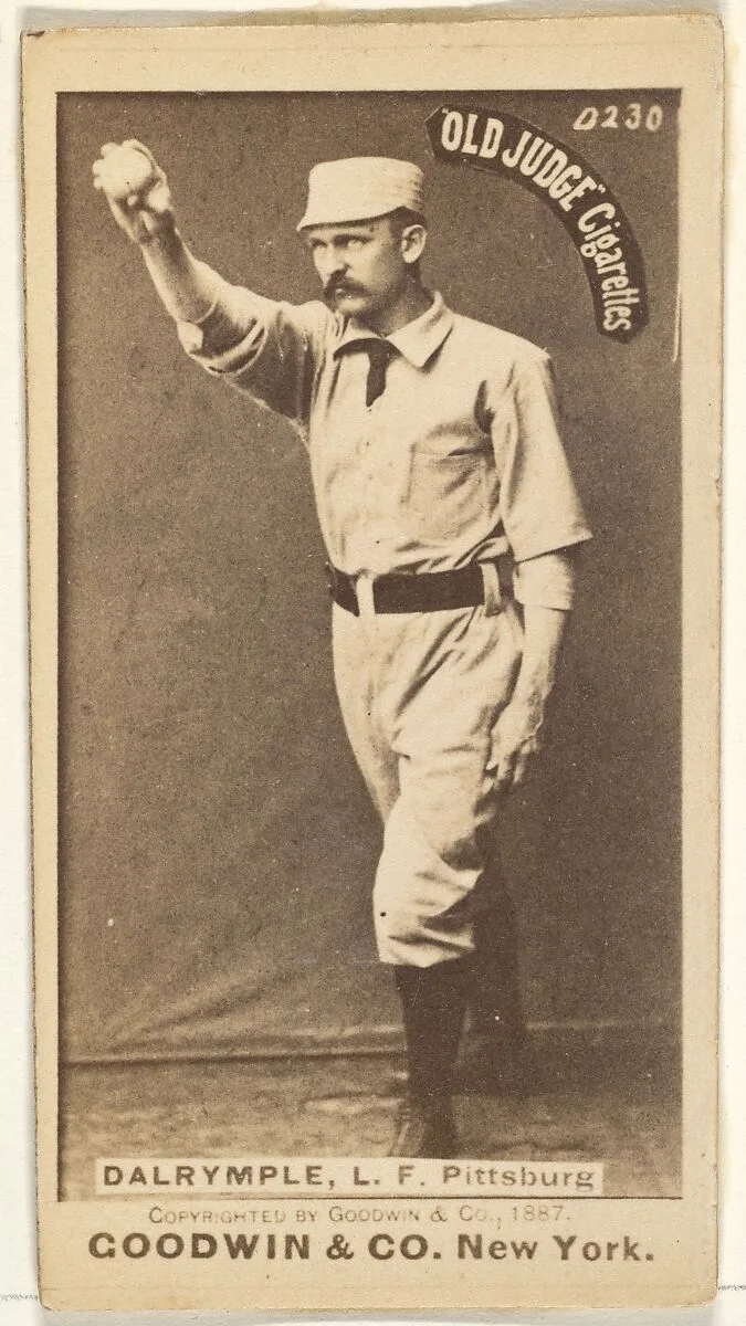 Abner Frank Dalrymple, Left Field, Pittsburgh, from the Old Judge series (N172) for Old Judge Cigarettes — Goodwin & Company