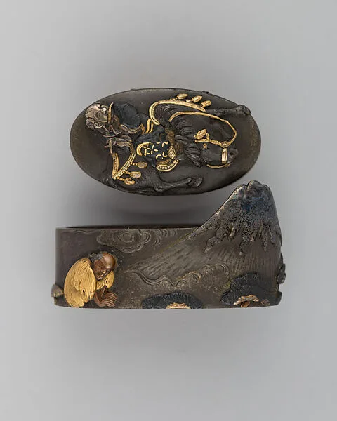 Sword-Hilt Collar and Pommel (Fuchigashira) — Unknown