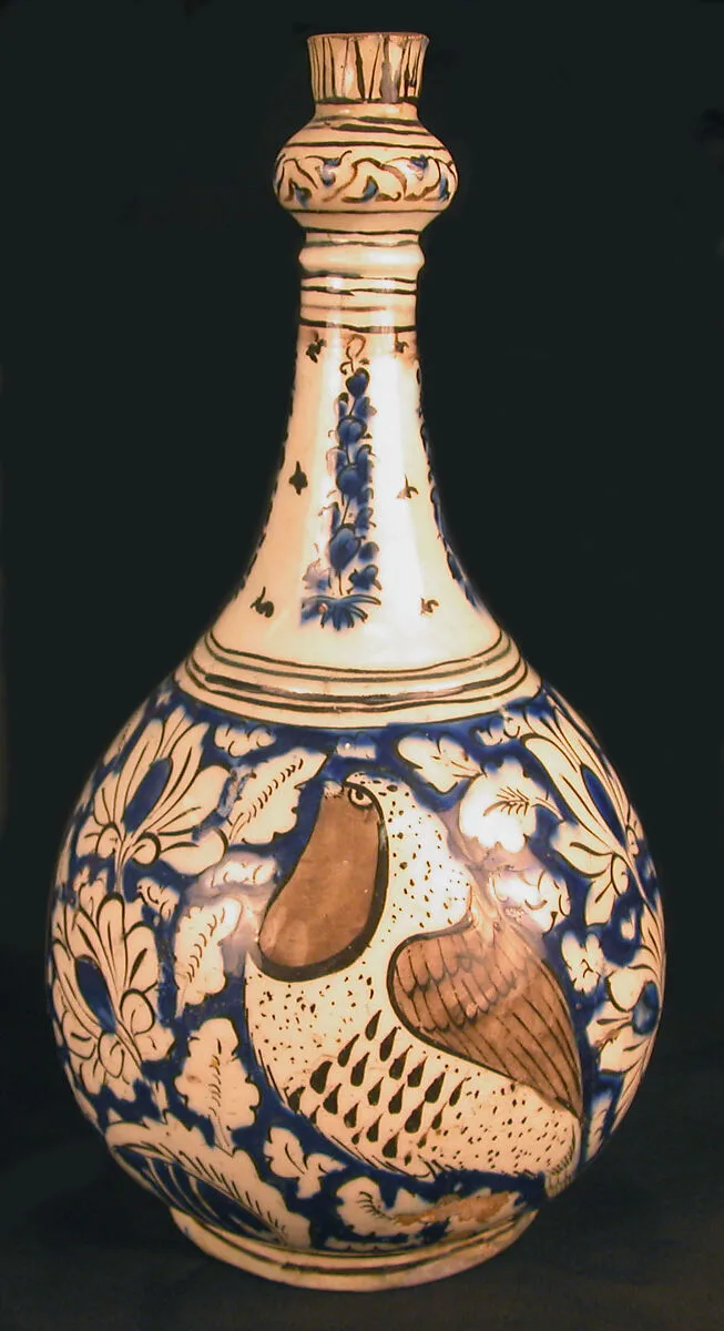 Pear-Shaped Bottle with Birds — Unknown