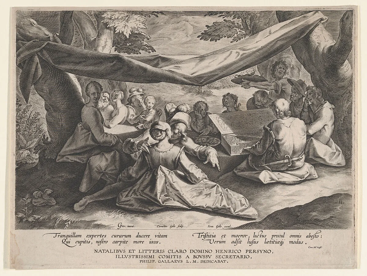 Musical Party in the Open Air — Cornelis Galle I|Gerrit Pietersz|Joannes Galle I