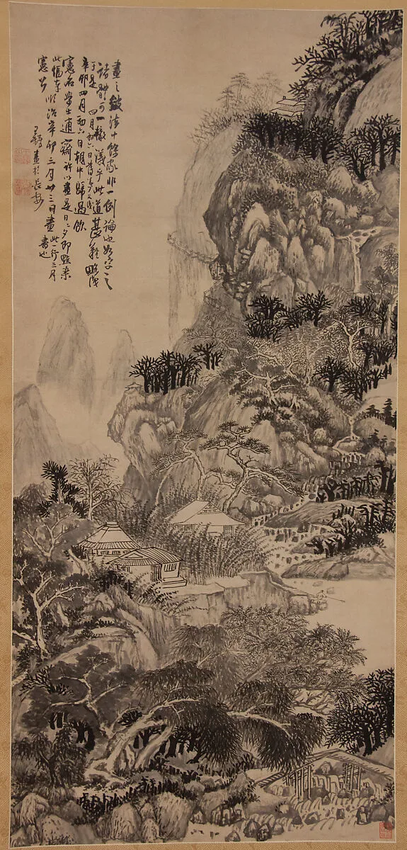 明/清 王鐸 山水圖 軸|Mountain Landscape — Wang Duo