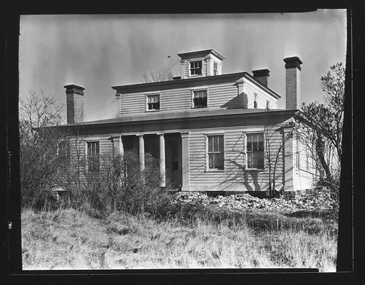 [Greek Revival House with Recessed Entry Porch, New York]