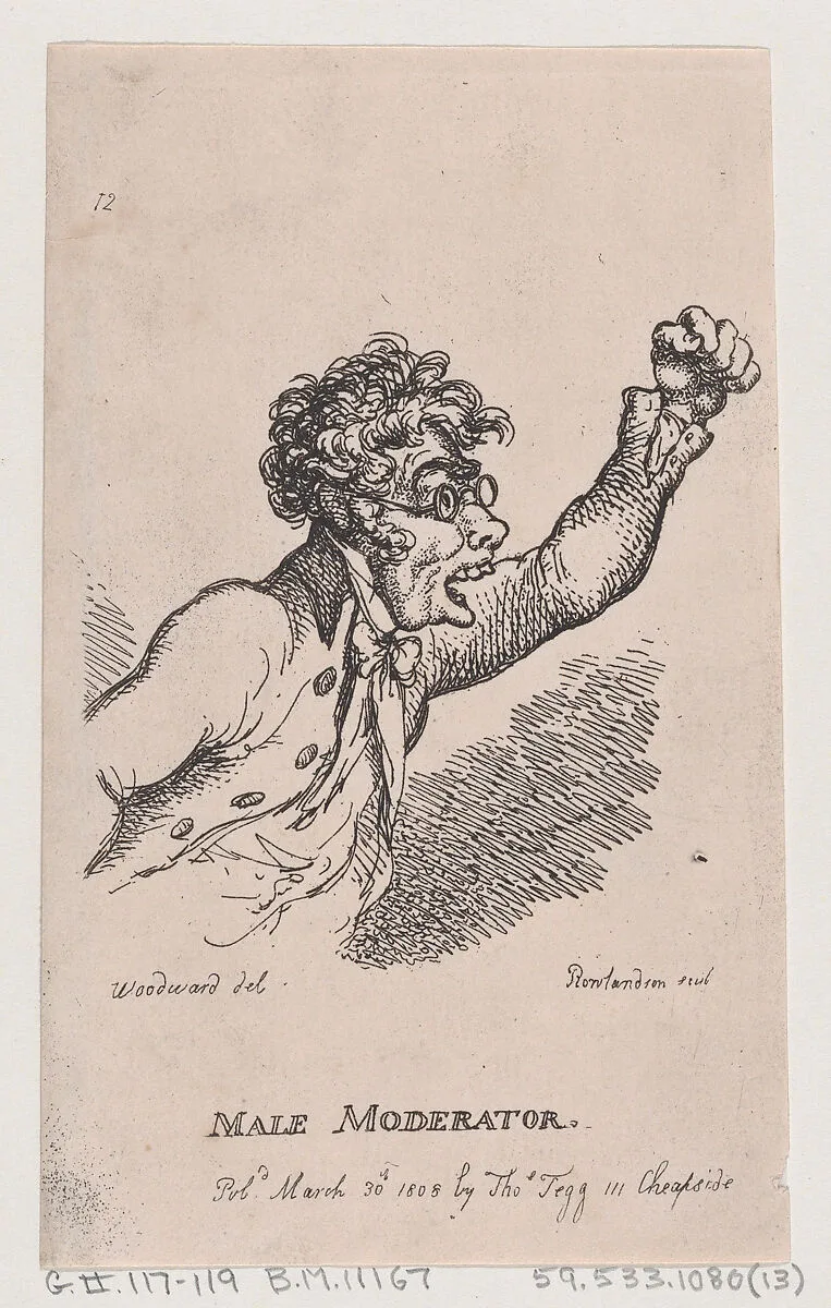 Male Moderator — Thomas Tegg|Thomas Rowlandson|George Murgatroyd Woodward