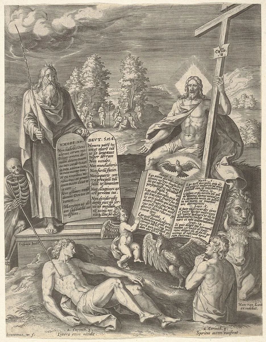 Allegory of the Salvation of Mankind (Allegory of the Old Law and the New) — Hieronymus (Jerome) Wierix|Crispijn van den Broeck