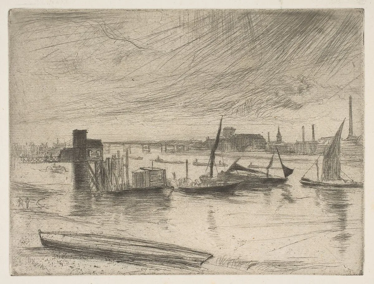 Early Morning, Battersea (Battersea Dawn) (Cadogan Pier) — James McNeill Whistler