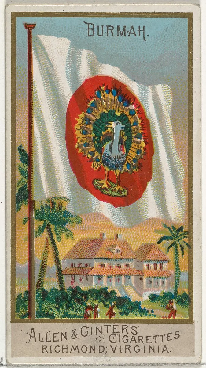 Burma, from Flags of All Nations, Series 2 (N10) for Allen & Ginter Cigarettes Brands — Allen & Ginter