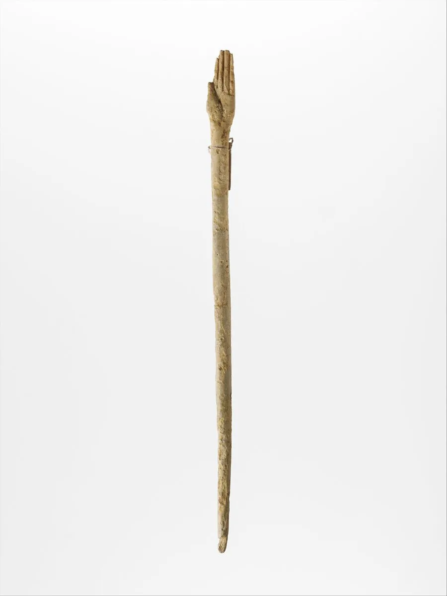 Bone pin with head in the form of a hand — Unknown