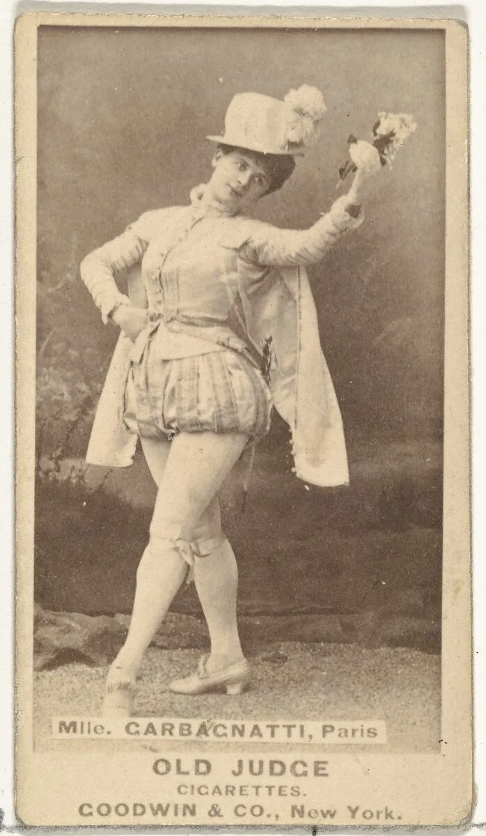 Mlle. Carbagnatti, Paris, from the Actors and Actresses series (N171) for Old Judge Cigarettes — Goodwin & Company