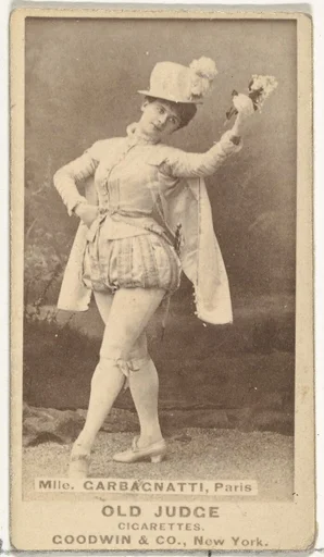 Mlle. Carbagnatti, Paris, from the Actors and Actresses series (N171) for Old Judge Cigarettes