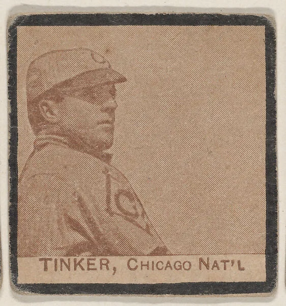 Tinker, Chicago Nat'l from the Jay S. Meyer Base Ball Snap Shots candy series (W555) — Jay S. Meyer Confectioners, Philadelphia